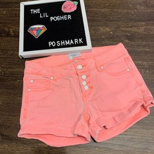 Celebrity pink multi button pink shorts size S